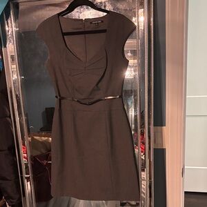 Gianni Bini Charcoal Cap Sleeve Mini Dress